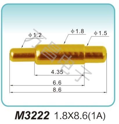 M3222 1.8x8.6(1A)探針 充電彈簧針 磁吸式彈簧針
