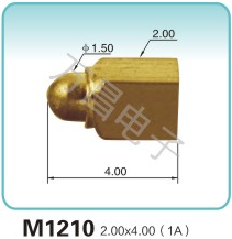 M1210 2.00x4.00(1A)彈簧頂針 充電彈簧針 磁吸式彈簧針