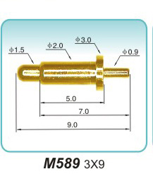 充電pin針  M589  3x9