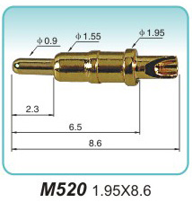 彈簧探針  M520   1.95x8.6