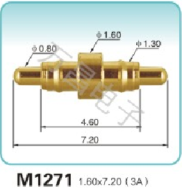 M12711.60x7.20(3A)彈簧頂針 pogopin   探針  磁吸式彈簧針