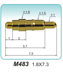 雙頭彈彈簧頂針M4831 .8X7.3