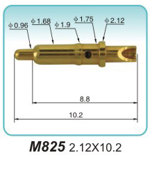 大電流彈簧探針M825 2.12X10.2