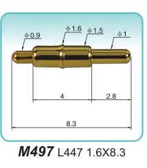 彈簧探針  M497  L447  1.6x8.3
